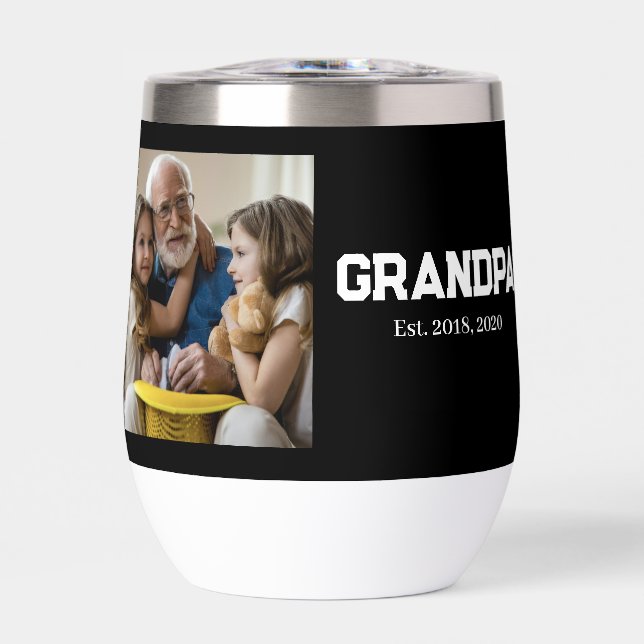 Grandpa Est. White script photo (Front)