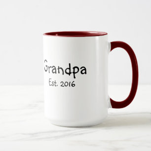 Grandpa - Established 2016 - 15 oz Coffee Mug