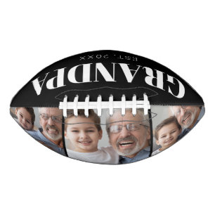 Grandpa Established 3 Photo Grandparents Day American Football
