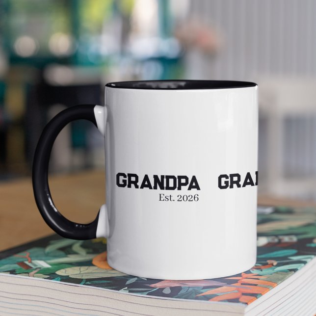 Grandpa Established black text est. year two tone Mug (Creator Uploaded)