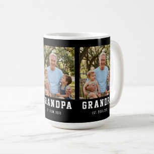 Grandpa Established Bold Black 3 Photo  Coffee Mug