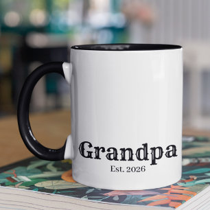 Grandpa established est. custom year mug