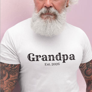Grandpa established est. custom year T-Shirt