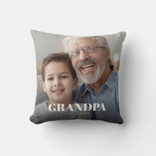 Grandpa Established Grandparents Day Photo Cushion