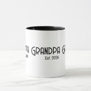Grandpa Established Grunge text est. year two tone Mug