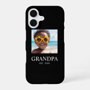 Grandpa Established Modern Black 2 Photo iPhone 16 Case