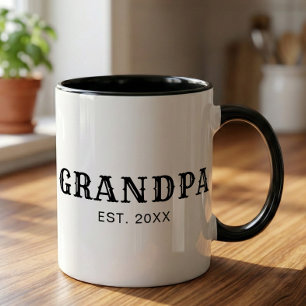 Grandpa Established New Grandfather Gift Mug