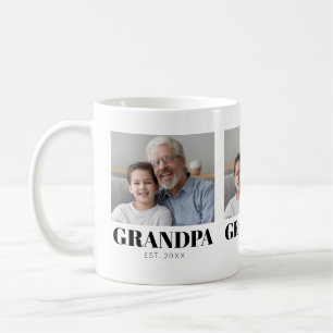 Grandpa Established Photo Grandparents Day Coffee Mug