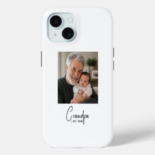Grandpa Established Script Photo iPhone 15 Case
