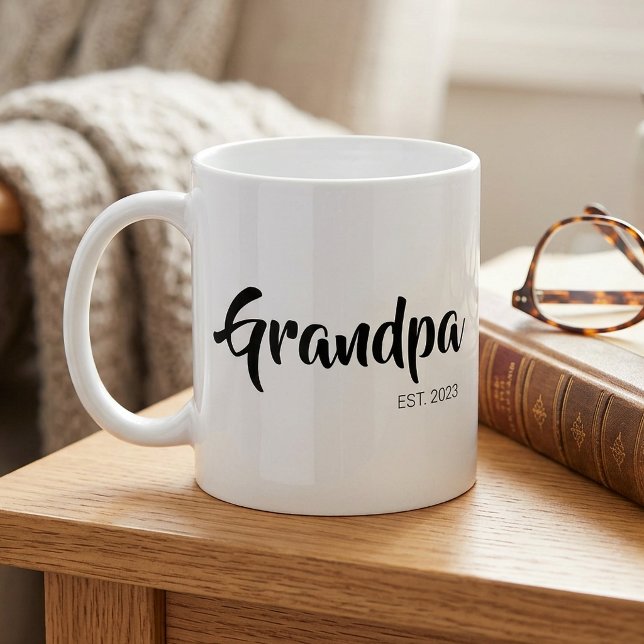 Grandpa Established Simple Gift for Grandfather Coffee Mug (Grandpa Established Simple Gift for Grandfather Coffee Mug)