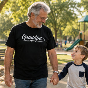 Grandpa Established Typography New Grandpa Gift T-Shirt
