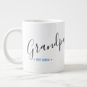 Grandpa Established Year Personalised Large Coffee Mug