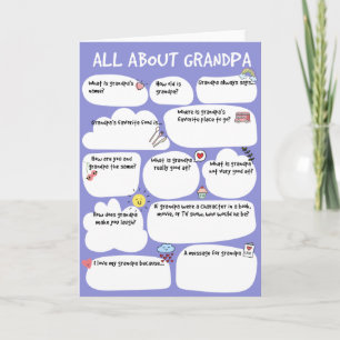 GRANDPA Father's Day Questionnaire Card