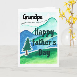 Grandpa Father's Day Steady as the Mountains Card