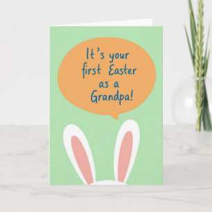 Grandpa First Easter Message Card