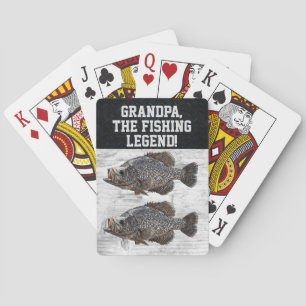 Grandpa Fishing Legend Crappie Funny Playing Cards