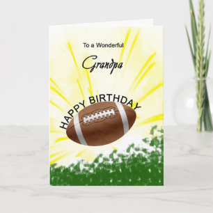 Grandpa Football Birthday Card