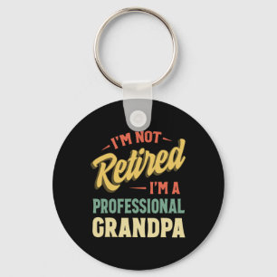Grandpa For Men Funny Fathers Day Retired Grandpa Key Ring