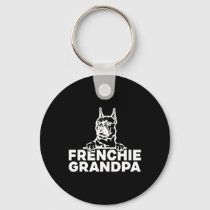 Grandpa French Bulldog Lovers Key Ring