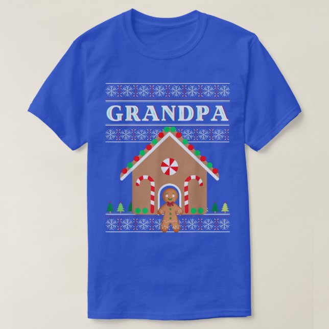 Grandpa Funny Christmas Ugly Sweater Gingerbread X (Design Front)