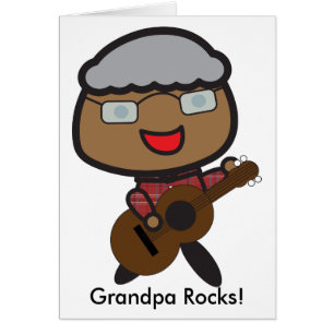 Grandpa Funny Guitar Black Personalised