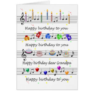 Grandpa Funny Happy Birthday Song Sheet Music
