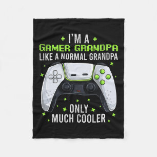 Grandpa Gaming Gaming Shirt Funny Video Game Gamer Fleece Blanket