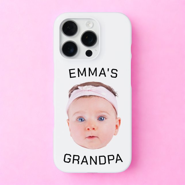 Grandpa Gift, Custom Baby Face, Photo Gift iPhone Case (Creator Uploaded)