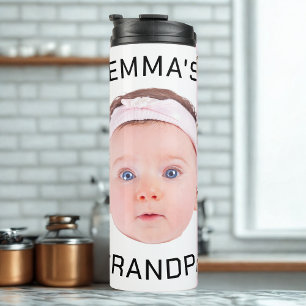 Grandpa Gift, Custom Baby Face, Photo Gift Thermal Tumbler