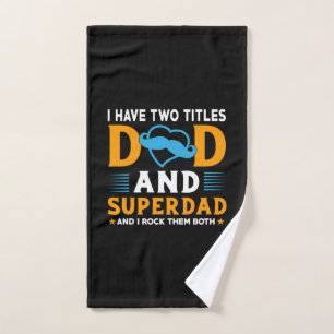 Grandpa Gift Dad And Super Dad Hand Towel