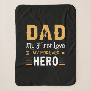Grandpa Gift   Dad My Forever Hero Sherpa Blanket