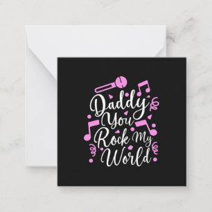 Grandpa Gift Daddy You Rock My World Card