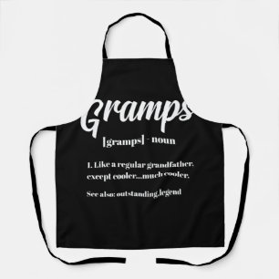 Grandpa Gift for Gramps Definition Fathers Day Apron