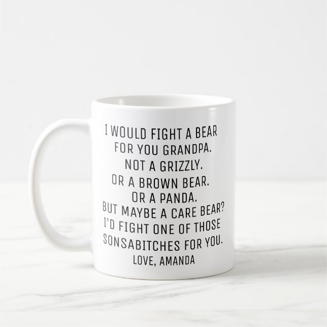 Grandpa Gift funny Grandpa Custom gift Coffee Mug (Left)