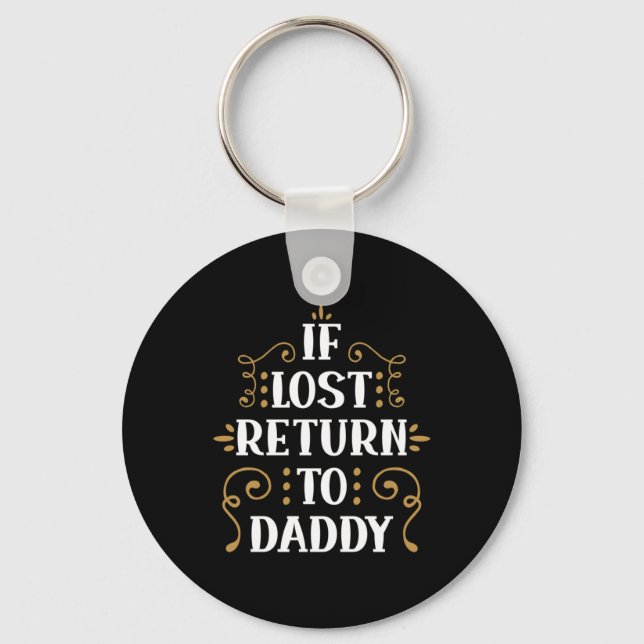 Grandpa Gift | If Lost Return To Daddy Key Ring (Front)