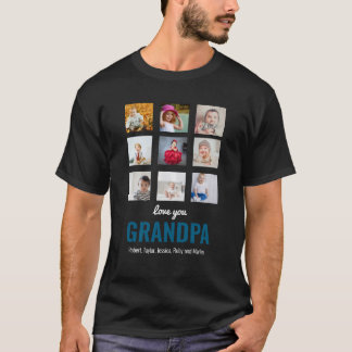 Grandpa Gift | Love You Papa Photo T-Shirt