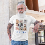 Grandpa Gift | Love You Papa Photo T-Shirt<br><div class="desc">Personalised grandfather photo t-shirt featuring a 9 picture collage template for you to customise,  the saying "love you grandpa",  and the names of the grandchildren. Photo tip: Crop your photos into squares before uploading ensuring subject is in the centre for best results.</div>