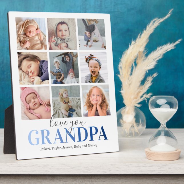 Grandpa Gift | Love You Photo Plaque (Side)