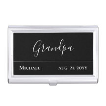 Grandpa Gift- Modern Jet Black Personalised