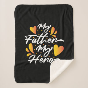 Grandpa Gift   My Father My Hero Sherpa Blanket