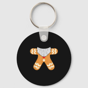Grandpa Gingerbread Man Costume Matching Christmas Key Ring