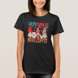 Grandpa Gnome Cat Saying For Cat Dad More Coffee Q T-Shirt