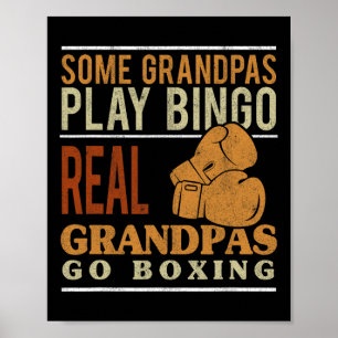 Grandpa Go Boxing Kickboxer Kickboxing Grandfather Poster