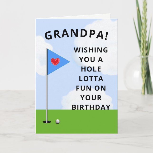 Grandpa Golf Birthday Card (Front)