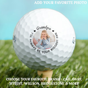 GRANDPA - Golfer Gifts - Modern Personalised Photo Golf Balls