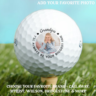 GRANDPA - Golfer Gifts - Modern Personalised Photo Golf Balls