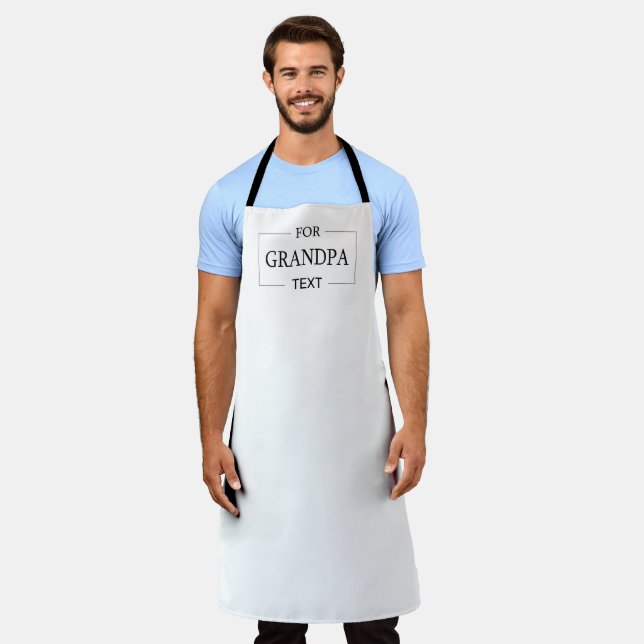 Grandpa Grandfather Birthday Personalised Gift  Apron (Worn)