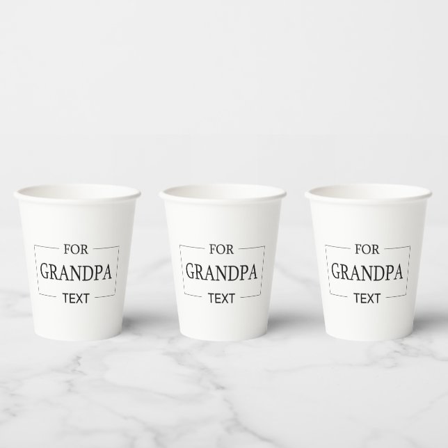 Grandpa Grandfather Birthday Personalised Gift  Paper Cups (Multi)