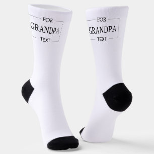 Grandpa Grandfather Birthday Personalised Gift Socks