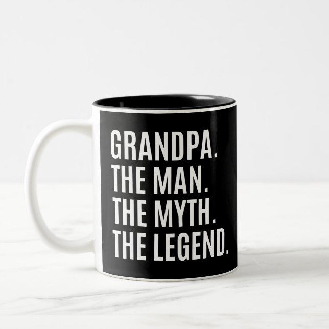 Grandpa/Grandfather Gift Two-Tone Coffee Mug (Left)